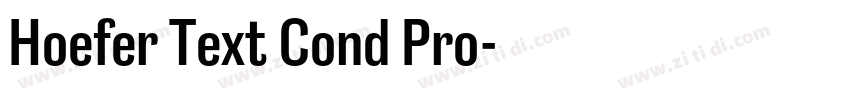 Hoefer Text Cond Pro字体转换